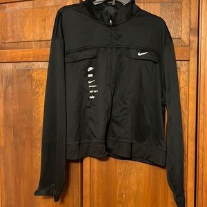 Like new Nike, women’s 1x, full zipper black jacket